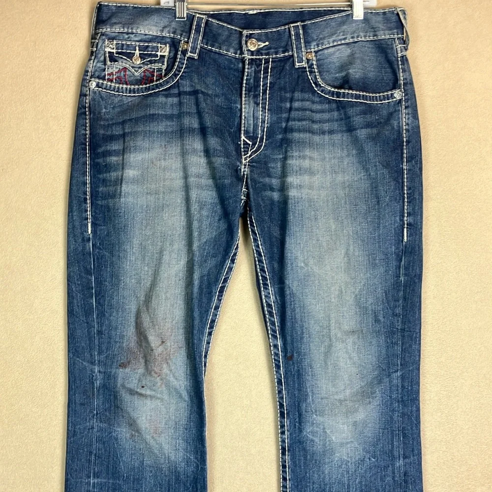 True Religion Straight Fake Blood Splatter Zola Movie Prop Jeans Men’s size 36
